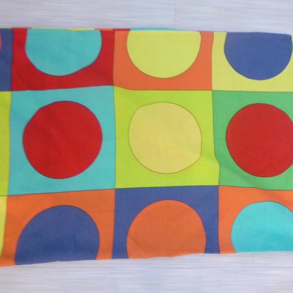 VTG IKEA LUSY PILLOW CASE BIG BRIGHT COLOR CIRCLES - Picture 3 of 6